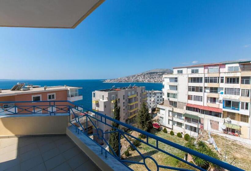 غرفة قياسية مطلّة علي البحر مزوَّدة بشُرفة, Blue Saranda