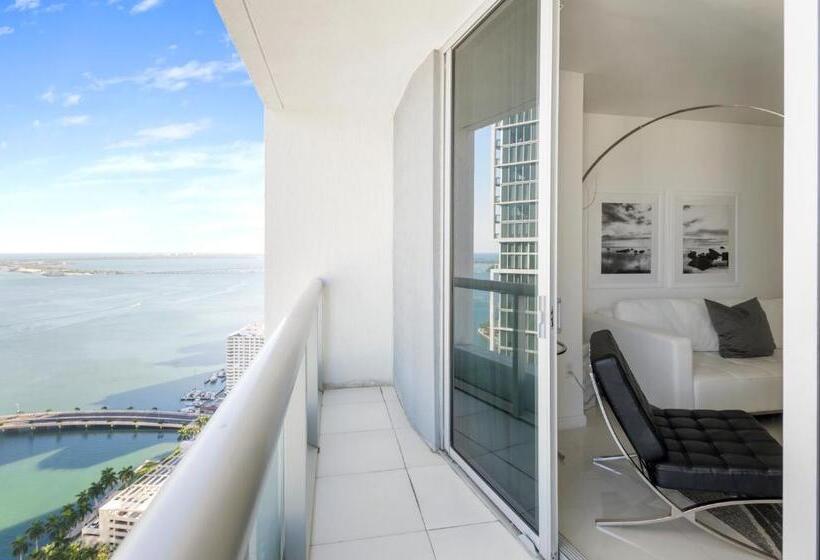 带海景的复工套房, Icon Brickell Residences