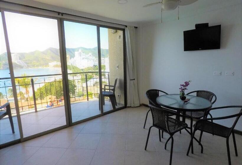 آپارتمان 1 خوابه با چشم‌انداز دریا, Edificio El Peñon Del Rodadero Apartamento Playa Rodadero