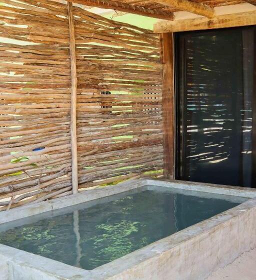 스위트 킹사이즈 침대, Casa Mate Beachfront Cabañas El Cuyo