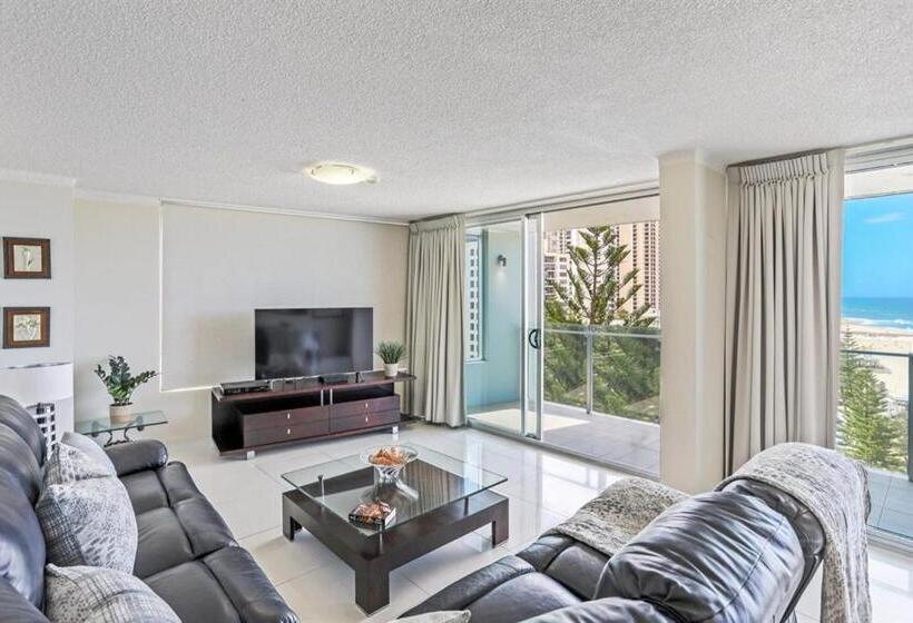 침실 2개 디럭스 아파트, One The Esplanade Apartments On Surfers Paradise