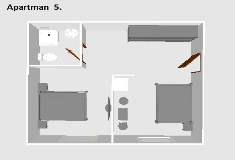 آپارتمان 1 خوابه همکف, Thermal Apartman