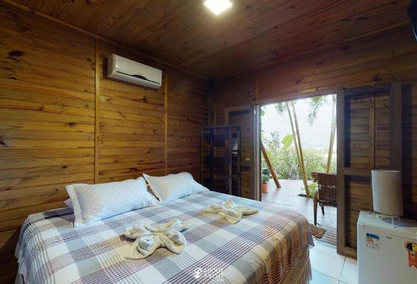 스위트 킹사이즈 침대, Pousada Villa Verde   Frente Para A Praia Do Farol