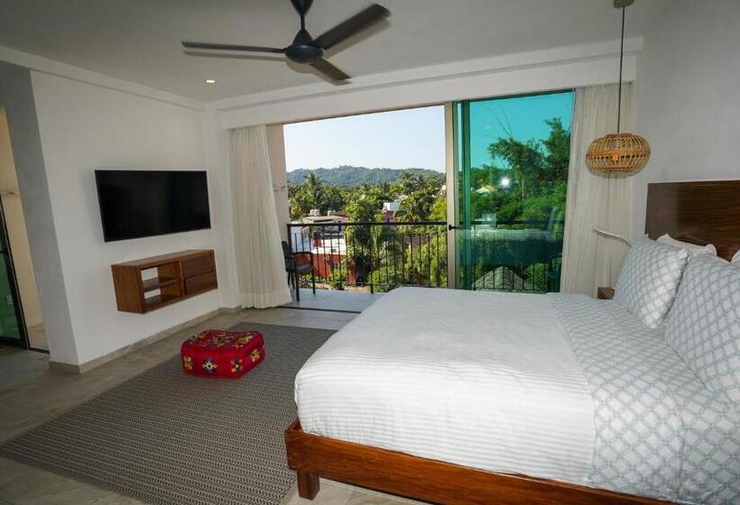 Standard Værelse til 4 pers. med Balkon, Puerto Sayulita