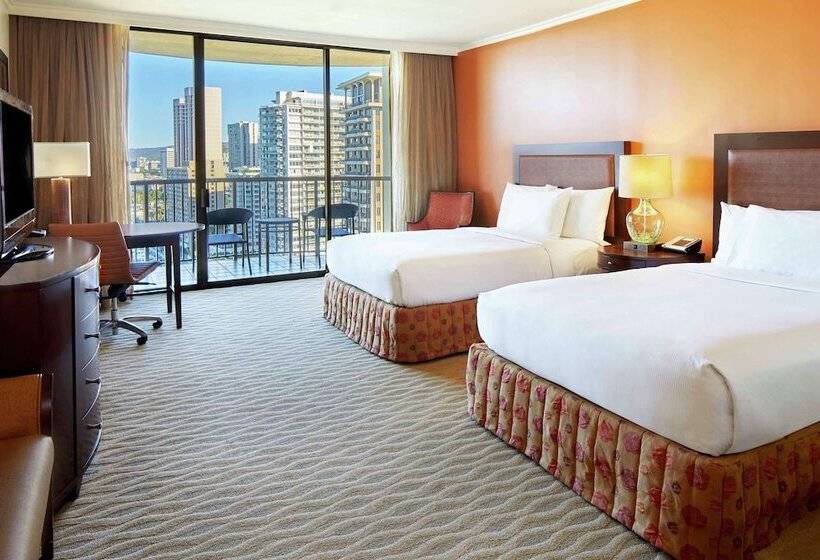 اتاق استاندارد با 2 تخت دوبل, Hilton Hawaiian Village Waikiki Beach Resort