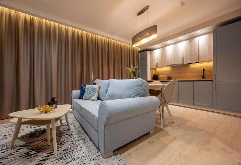 آپارتمان 1 خوابه با تراس, Dozsa Residence
