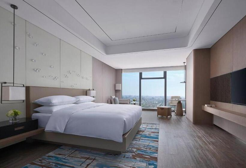 اتاق دلوکس با تخت کینگ و چشم‌انداز شهر, Yancheng Marriott
