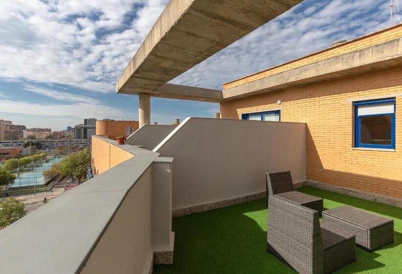 اتاق یک تخته با تراس, Albergue Juvenil Colegio Mayor Galileo Galilei