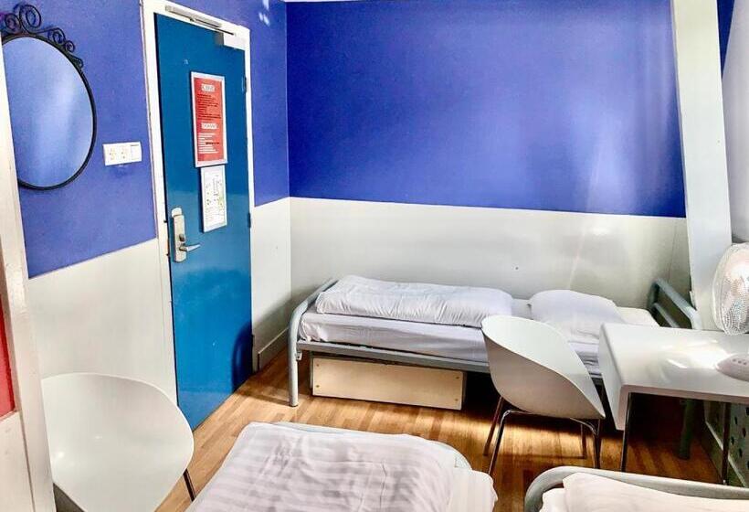 스탠다드 트리픔 룸 공동욕실, The White Tulip Hostel