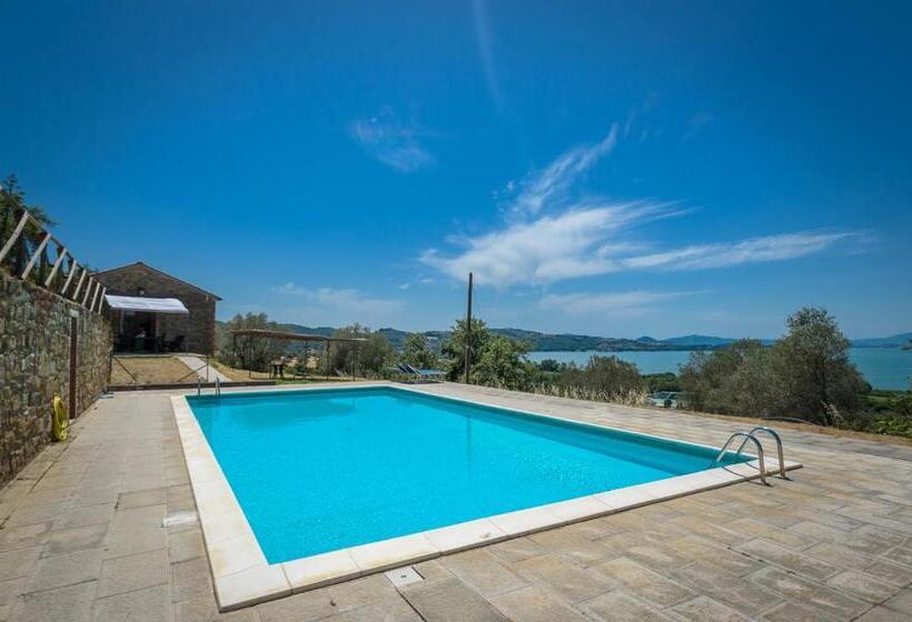 1 Bedroom Apartment Lake View, Poloturisticoumbria Rustico Con Piscina Vista Lago