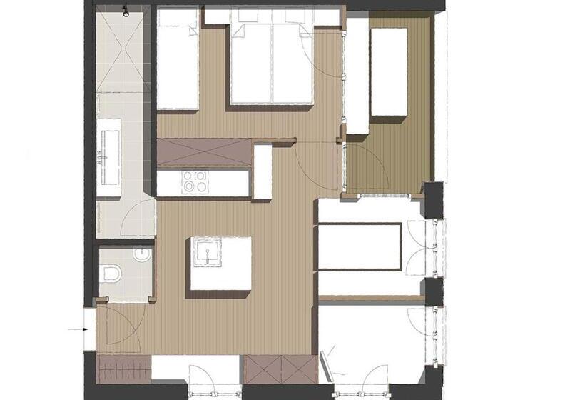 Апартаменты 1 Спальня, Berghaus Schröcken   Hotel Apartments Spa