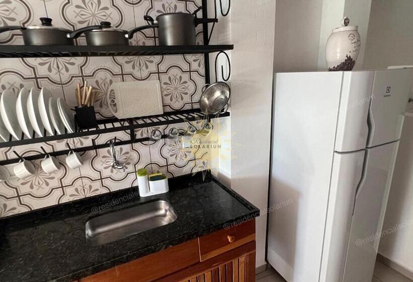 آپارتمان 1 خوابه با چشم‌انداز استخر, Residencial Solariun Ilhabela
