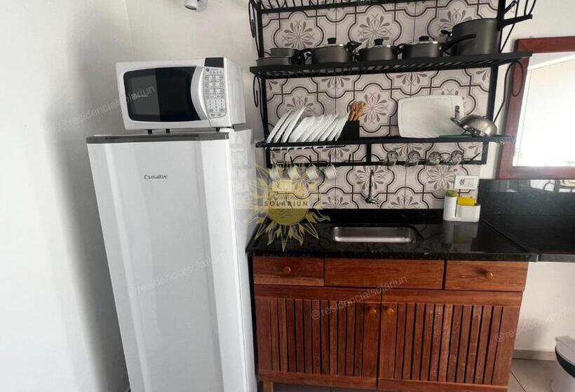 آپارتمان 1 خوابه با چشم‌انداز استخر, Residencial Solariun Ilhabela