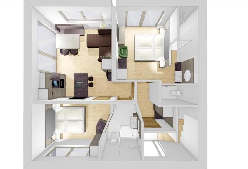 １階の１ベッドルームアパートメント, Bergappartements Pröll