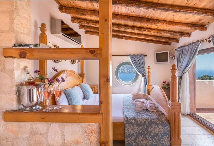 اتاق لوکس با چشم‌انداز دریا, Kalkan Oasis Hotel   Adults Only