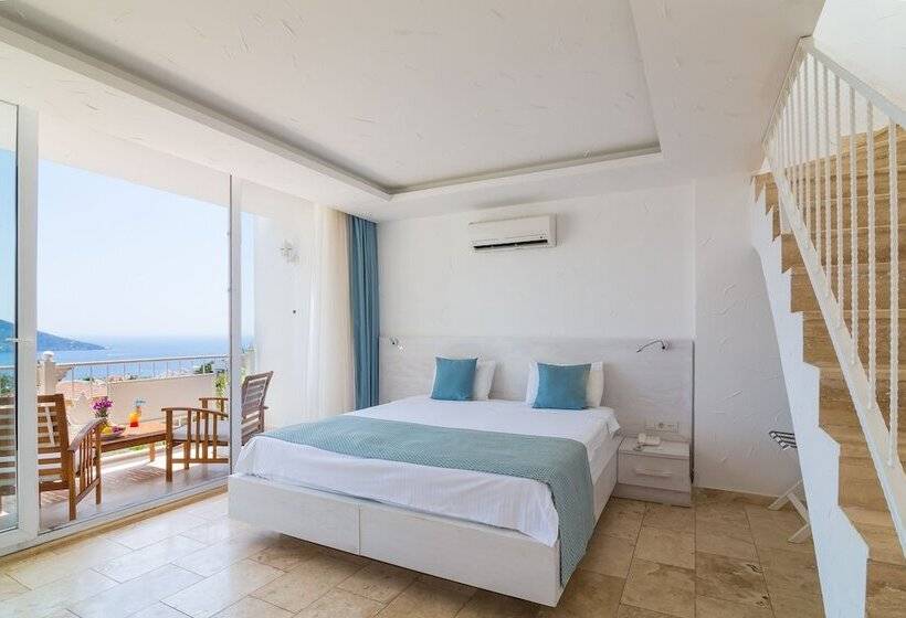 اتاق لوکس با چشم‌انداز دریا, Kalkan Oasis Hotel   Adults Only