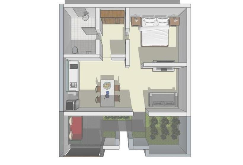آپارتمان خانواده 1 خوابه, Rama Residence Petitenget
