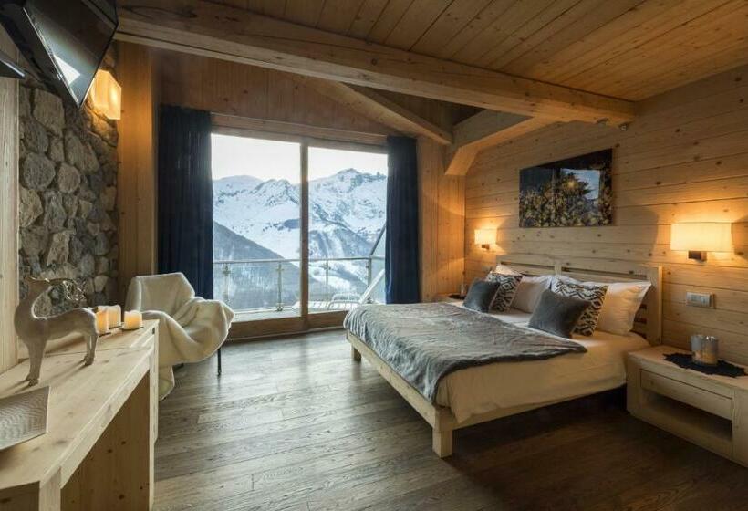 اتاق استاندارد با تخت بزرگ, Chalet Morel 1586 Hotel & Spa