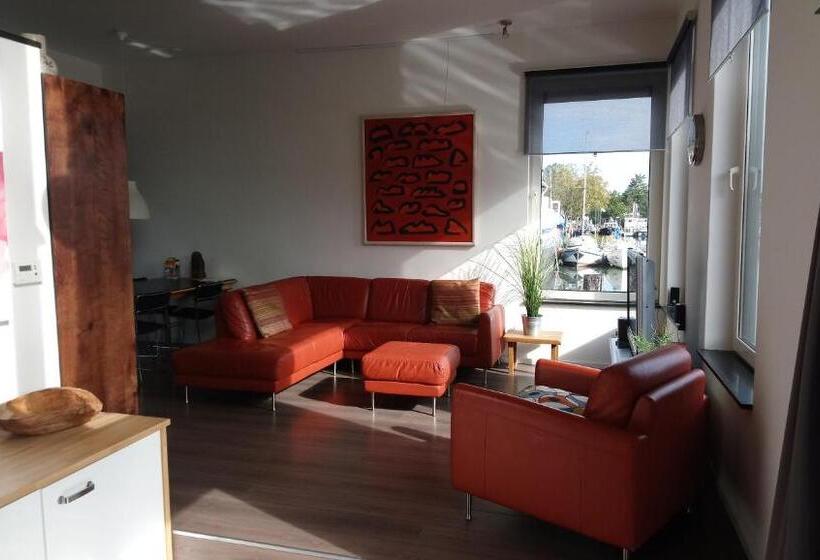 침실 2개 아파트, Houseboat Vliegenbos