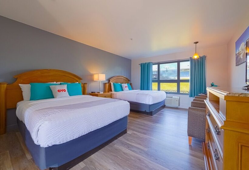 Номер Стандарт 2 Двуспальные Кровати, Oyo Waves Hotel Newport Or Nye Beach
