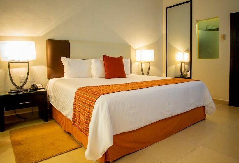 キングサイズベッド、ビュー付きデラックスルーム, Grand Oasis Tulum Riviera