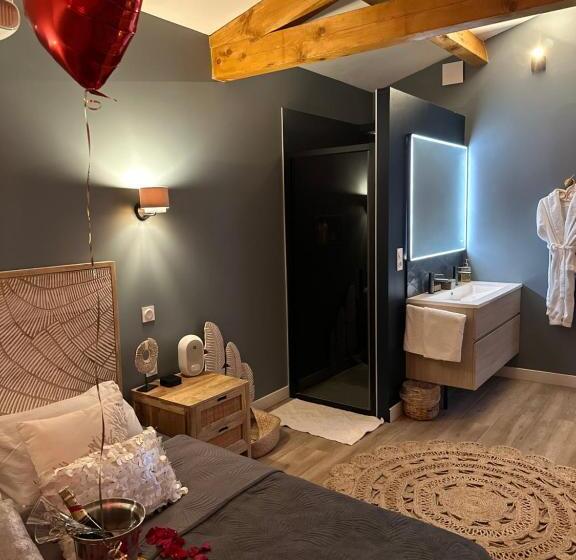 스탠다드 룸 가든 전망, Mas Hinaiti   Suite Romantique Avec Spa Et écran Géant De Cinéma