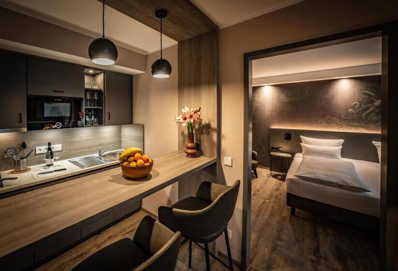 침실 1개 디럭스 아파트, Loginn Hotel Stuttgart Zuffenhausen