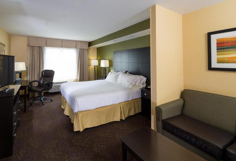 מיטת קינג בסוויטה, Holiday Inn Express And Suites Detroit North Troy, An Ihg