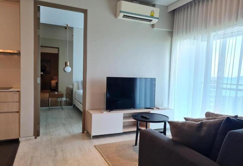 اتاق خانوادگی با چشم‌انداز جانبی دریا, Veranda Residence Pattaya By Sea