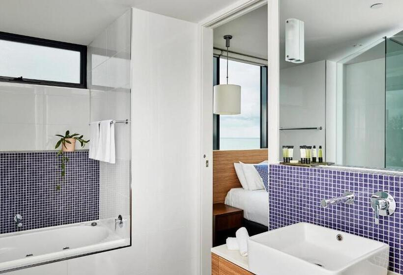 침실 2개 디럭스 아파트, Oaks Vue Suites Geelong
