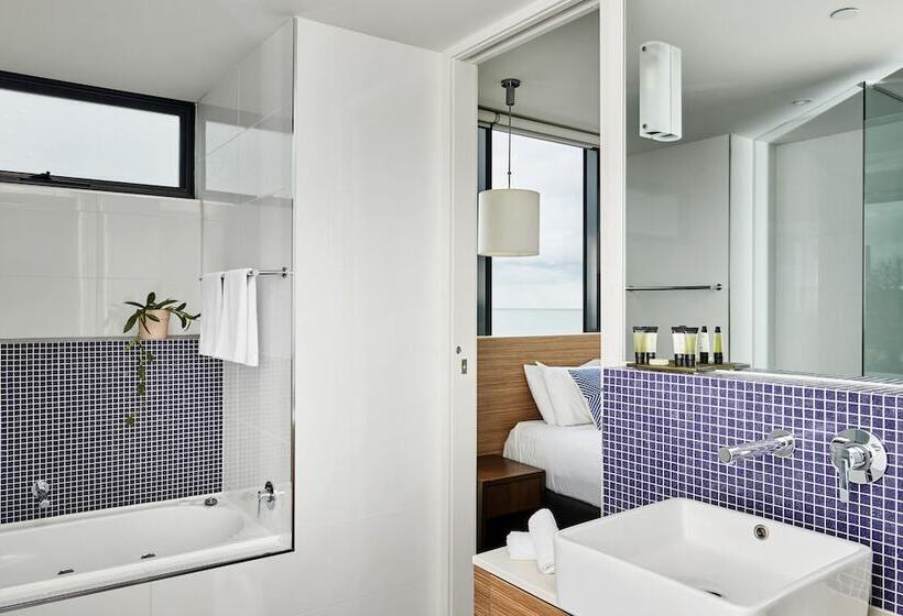 침실 2개 디럭스 아파트, Oaks Vue Suites Geelong