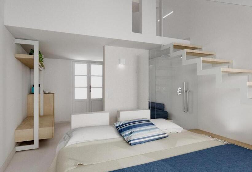 带按摩浴缸和海景的套房, Muses Cycladic Suites