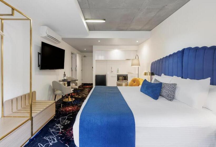 스탠다드 스튜디오 킹침대, Oaks Melbourne St Kilda Road