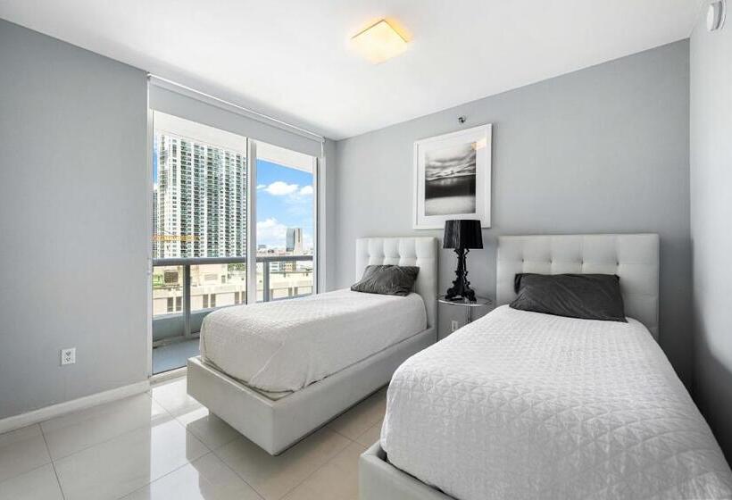סוויטה עם מרפסת, Icon Brickell Miami Condo In Downtown 2bd 2ba