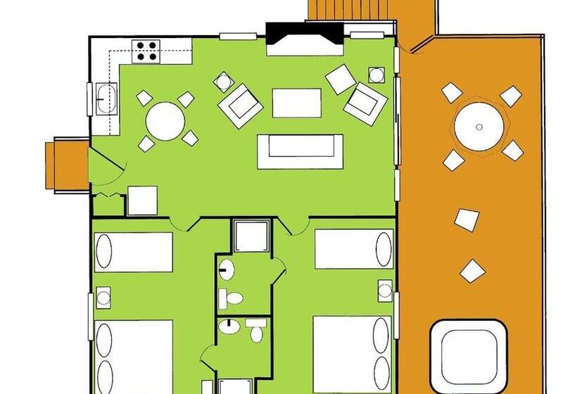 Апартаменты Deluxe 1 Спальня, Fire Mountain Resort