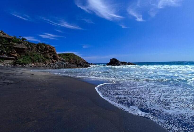 اتاق استاندارد با چشم‌انداز دریا, Cabañas Y Camping Punta Sur Mazunte