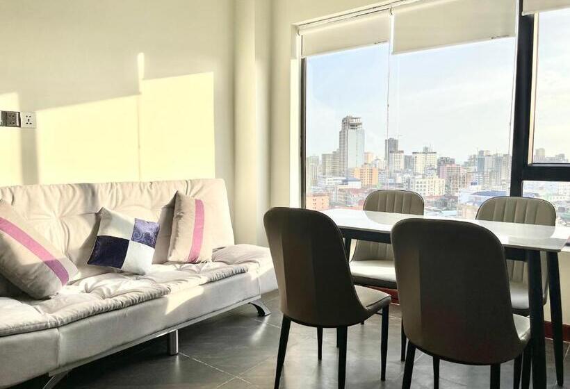 آپارتمان 1 خوابه با بالکن, Sky City View Appartements Sihanoukville