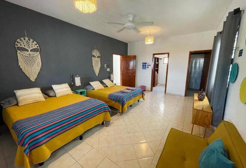 家庭间侧面带海景, Itzé Hostel Boutique   Progreso