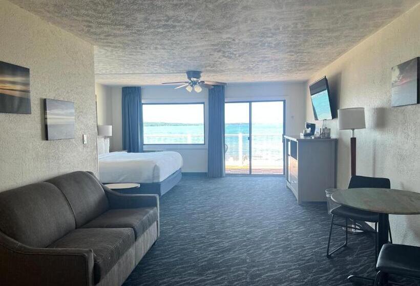 带观景和大床的豪华房间, The Beach Haus Resort