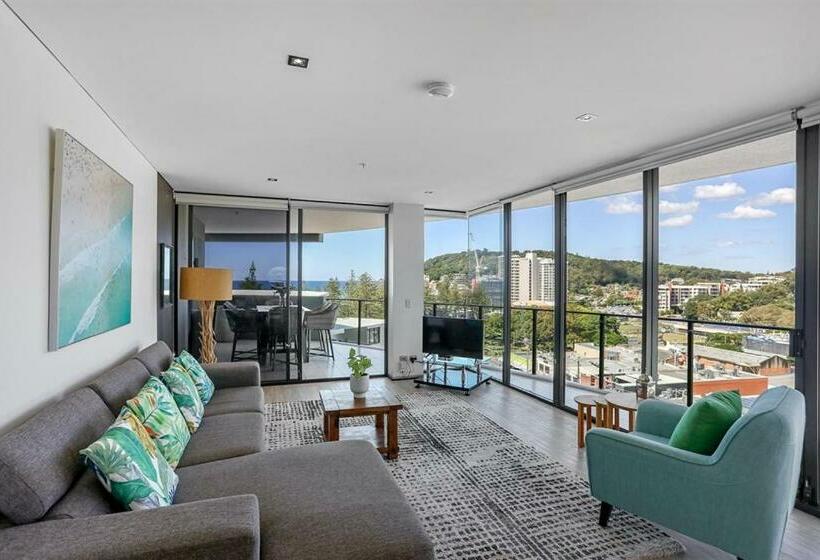 آپارتمان 2 خوابه با چشم‌انداز دریا, Ambience On Burleigh Beach