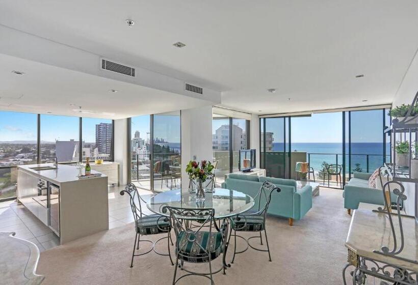 آپارتمان 3 خوابه با چشم‌انداز دریا, Ambience On Burleigh Beach
