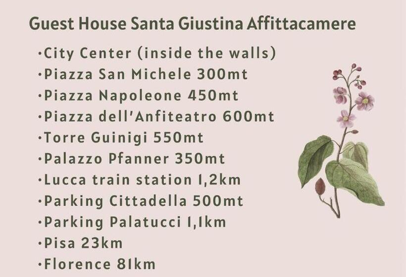 Standard room with outdoor bath, Guest House Santa Giustina Lucca Centro Storico