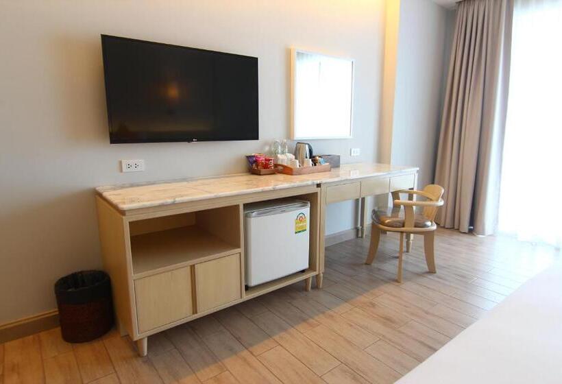 디럭스 룸 킹사이즈 침대, Hisea Huahin