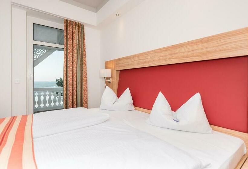 스탠다드 발코니 룸 바다 전망, Strandhotel Zur Promenade
