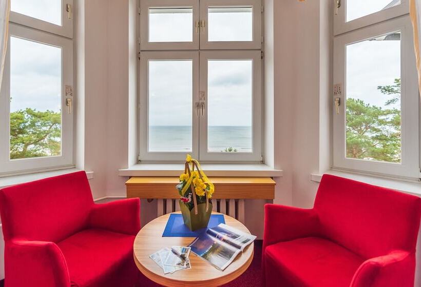 اتاق راحتی با چشم‌انداز دریا, Strandhotel Zur Promenade