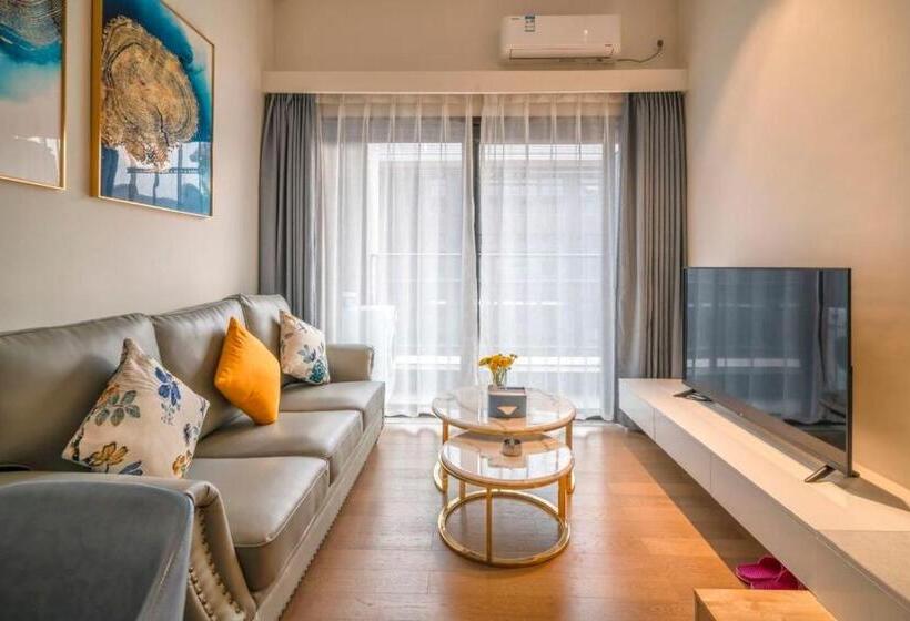 Quarto Estandar com Sacada, Guangzhou Yuxiang Apartment   Guangzhou Pazhou International Convention And Exhibition Center