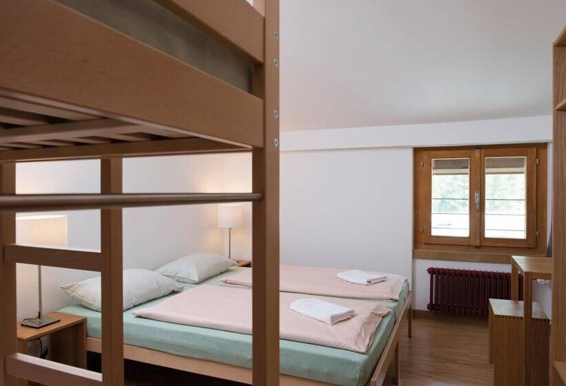Номер Стандарт Четырехместный Совместный Санузел, Pontresina Youth Hostel