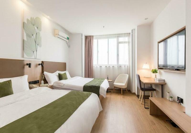 Семейный Номер, Greentree Inn Shanghai Zhoupu Town Xiupu Road Business