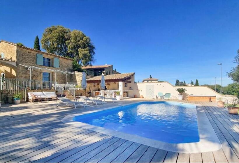 Студия Deluxe, Domaine En Pierre Avec Piscine Et Jacuzzi Au Mas Lucia