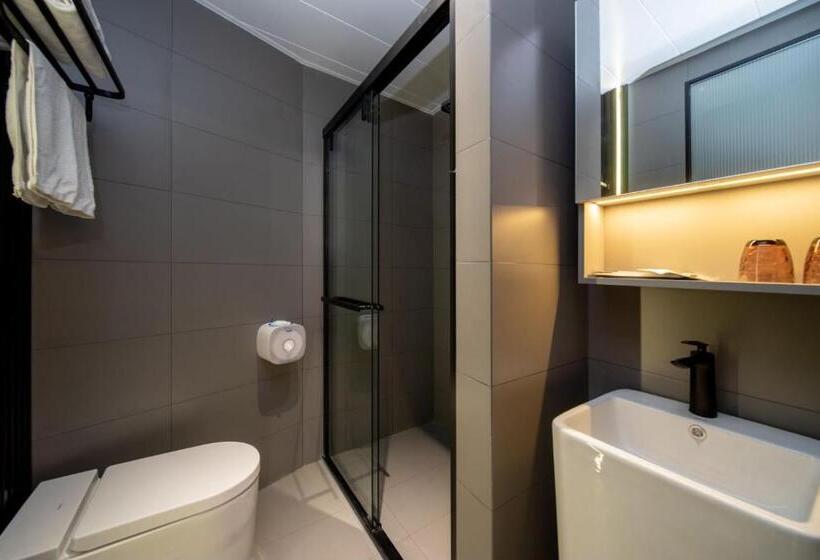 Quarto Estandar Individual com Sacada, Guangzhou Yashe International Apartment